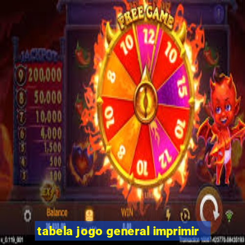 tabela jogo general imprimir